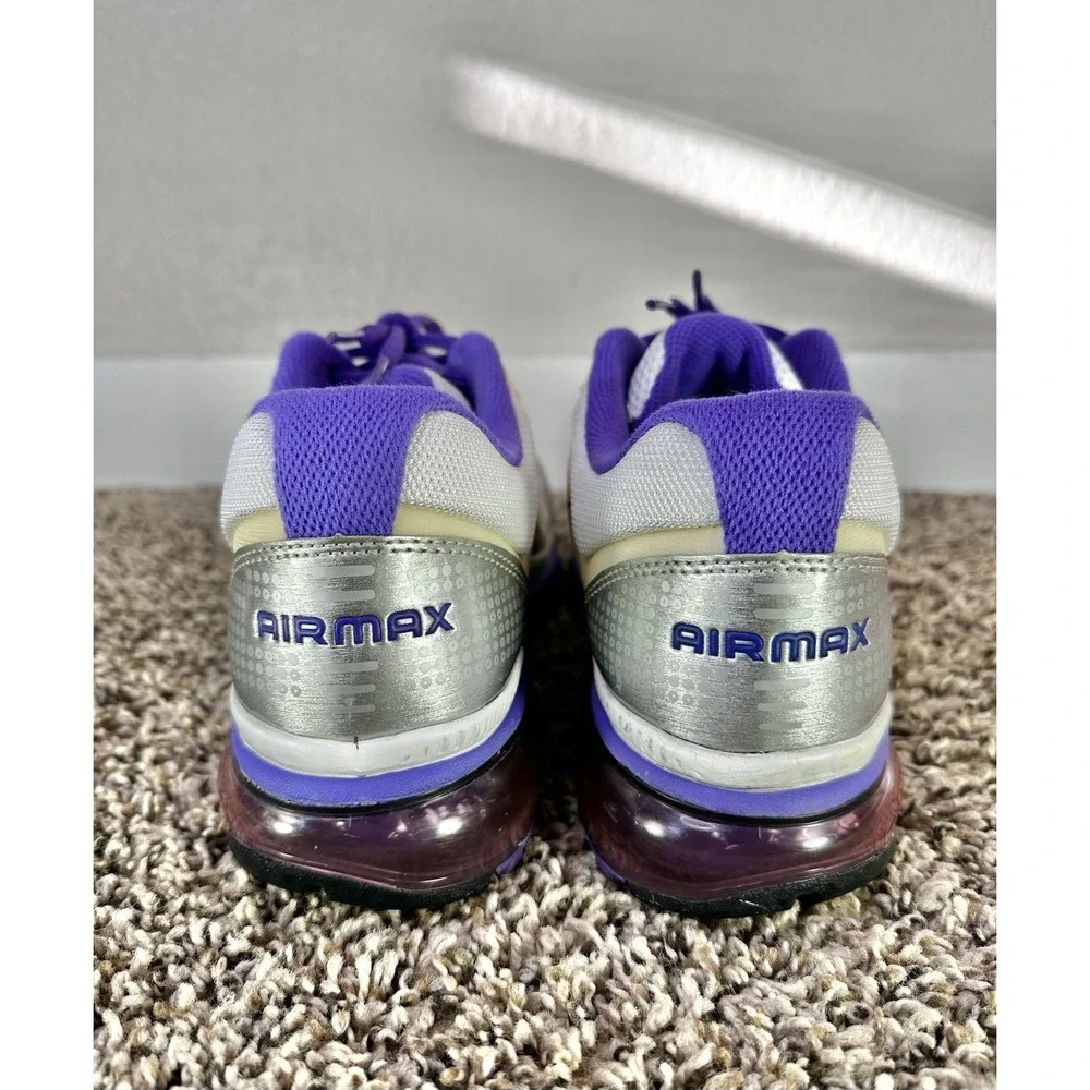 Nike Air Max 2009 Youth Running Athletic Shoes Size 6.5Y White Purple Green